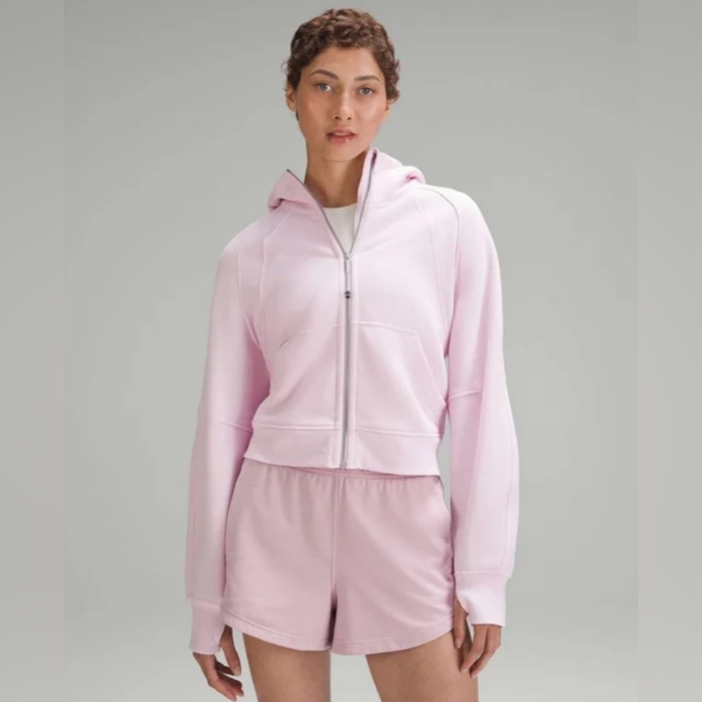 LIKE NEW Lululemon Scuba Oversized full zip meadowsweet pink